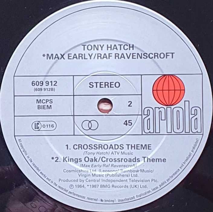 609 912 Crossroads Tony Hatch / Early / Litman from ITV, Channel 4 and Channel 5 library Label